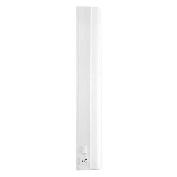 Westek 24.21 in. Flourescent White 15-Watt Direct Wire with Outlet