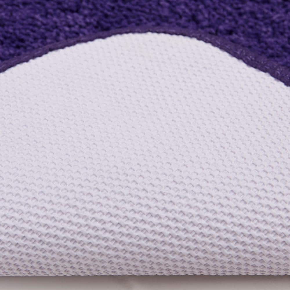 Plush Purple Nylon Bath Rug 17" x 24"