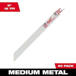 9 in. 18 TPI Medium Metal Cutting SAWZALL Reciprocating Saw Blades (50-Pack)
