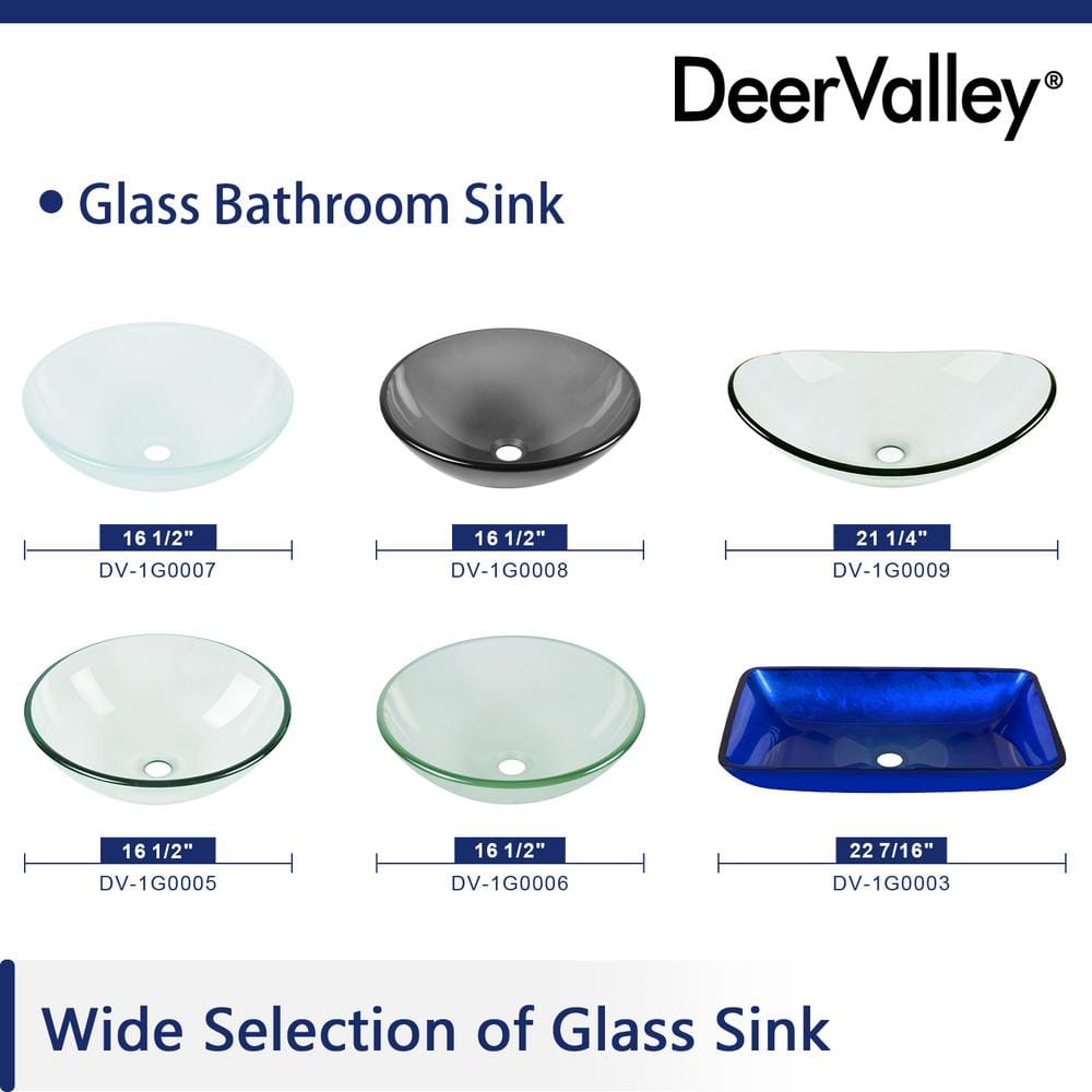 Crystal Clear Glass Circular Vessel Bathroom Sink