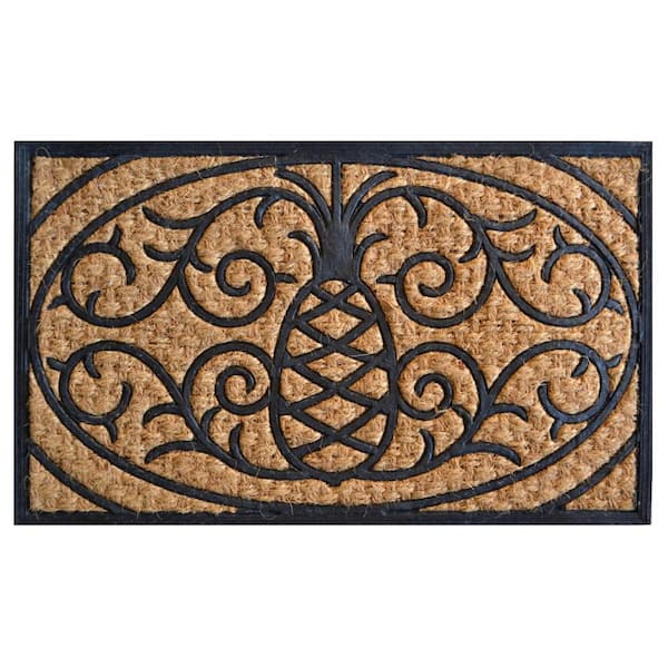 HomeRoots Multi-Colored 30 in. x 18 in. Rubber Non-Slip Indoor/Outdoor Door Mat