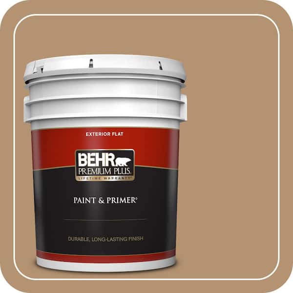 BEHR PREMIUM PLUS 5 gal. #QE-30 Keystone Flat Exterior Paint & Primer