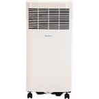 9000 BTU (ASHRAE) 5000 BTU (DOE) Portable Air Conditioner w/ Remote 200 Sq.Ft. LED Display, Timer, Wheels in in White