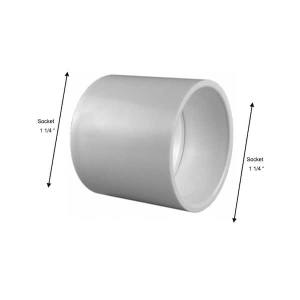 PVC Pipe Sch 1.25 40 1 1/4 Inch White/PVC / 1 FT