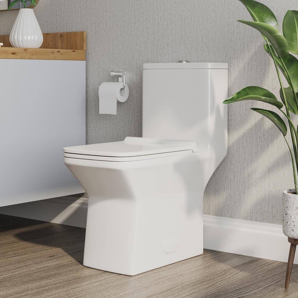 Compact Dual Flush Toilet DeerValley Compact One-Piece Toilet With  Soft-Close Seat - Space Saving Dual Flush For Small Bathrooms Plungers For Bathroom  Toilet, image size:1000x1000