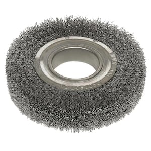 6 in. x 2 in. Arbor Hole Crimped Wire Wheel Brush