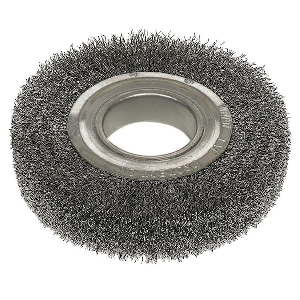 Robtec 6 in. x 2 in. Arbor Hole Crimped Wire Wheel Brush