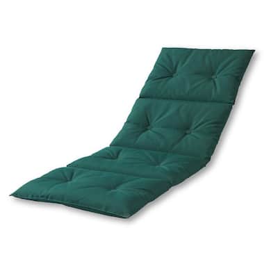 Solid Forest Green Outdoor Chaise Lounge Pad