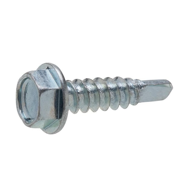RELIABLE - White Round Head Metal Screw, #6 X 1-in., 100/Pack