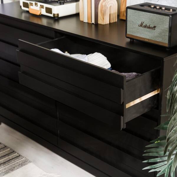 レビュー高評価の商品!の商品をすべて Walker Edison Furniture Company Modern Black 6-Drawer 58 in スピーカー・ウーファー