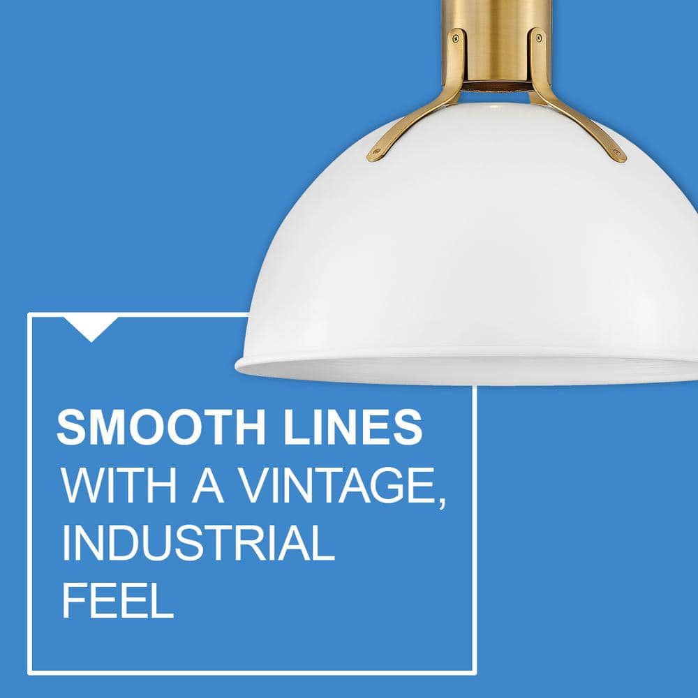 Heritage Brass and Opal Glass LED Pendant Light