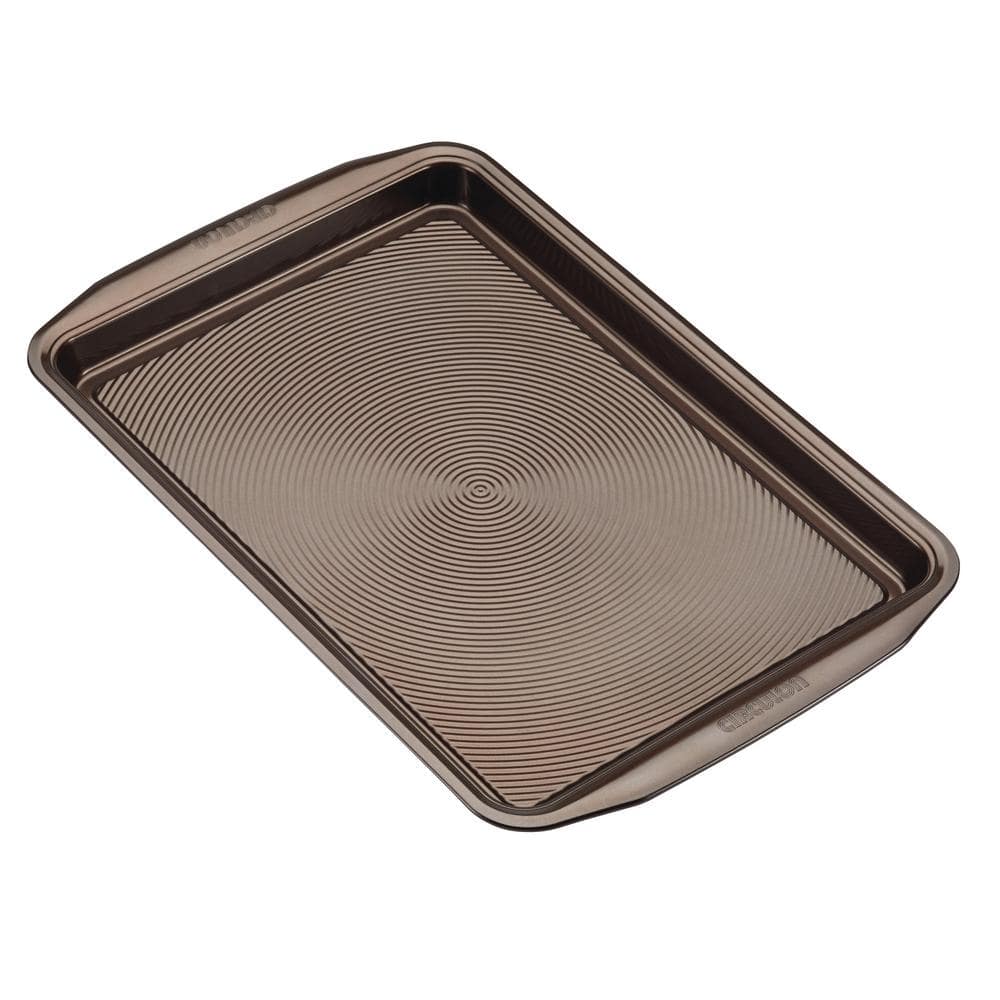 Chocolate Brown Nonstick Steel Cookie Sheet with Cooling Rack