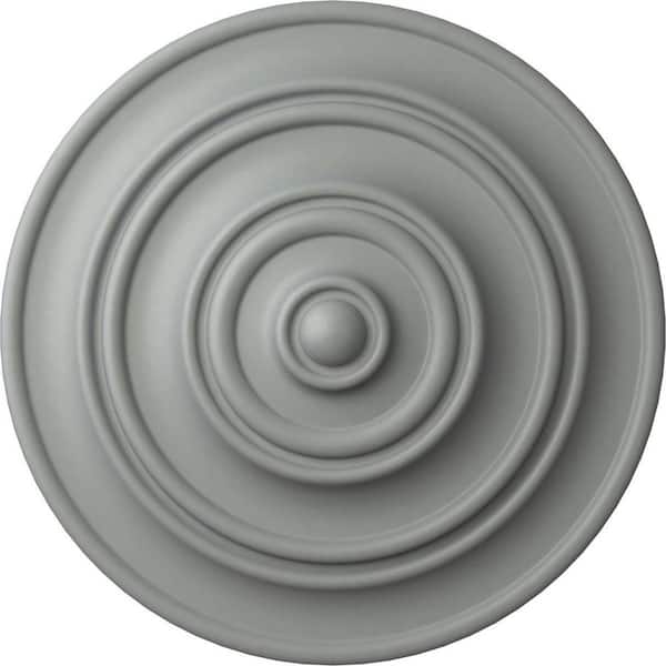 Ekena Millwork 13-1/4" x 1/2" Classic Urethane Ceiling Medallion (Fits Canopies upto 4-1/8"), Primed White