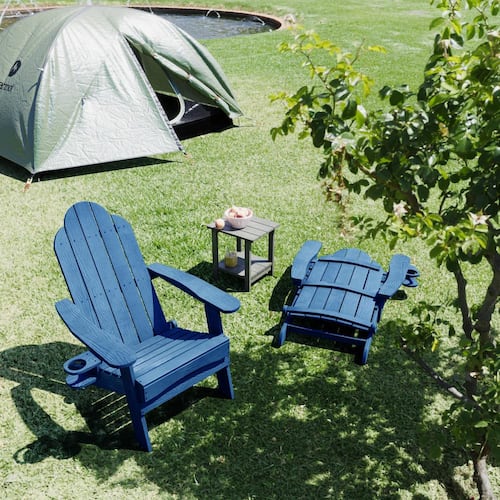 Miranda Folding Navy Blue Recycled Plastic Outdoor Patio