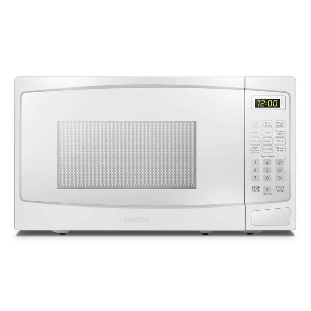 Vissani 1.1 cu. ft. Countertop Microwave Oven in White HVM1110W - The Home  Depot
