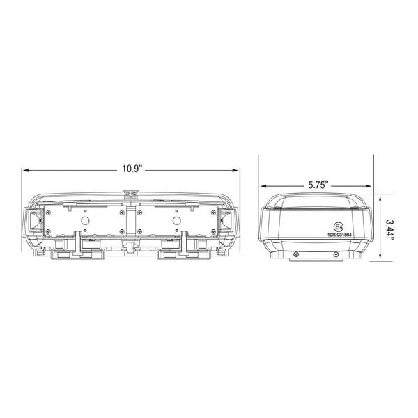 Buyers Products Company 11 in. Rectangular Magnetic Mount 24 LED