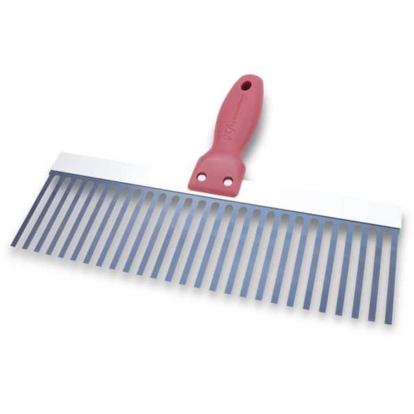 MARSHALLTOWN 12 in. x 3 in. Blue Steel Scarifier Finishing Trowel