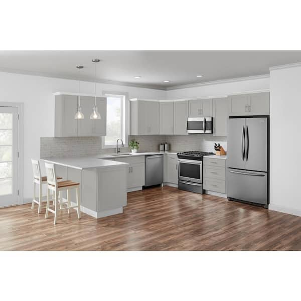 Hampton Bay 30 in. W x 24 in. D x 34.5 in. H Assembled Sink Base Kitchen  Cabinet in Unfinished with Recessed Panel KSB30-UF - The Home Depot