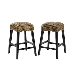 Edgewater 26.25 in. Seagrass Backless Counter Stool (Set of 2)