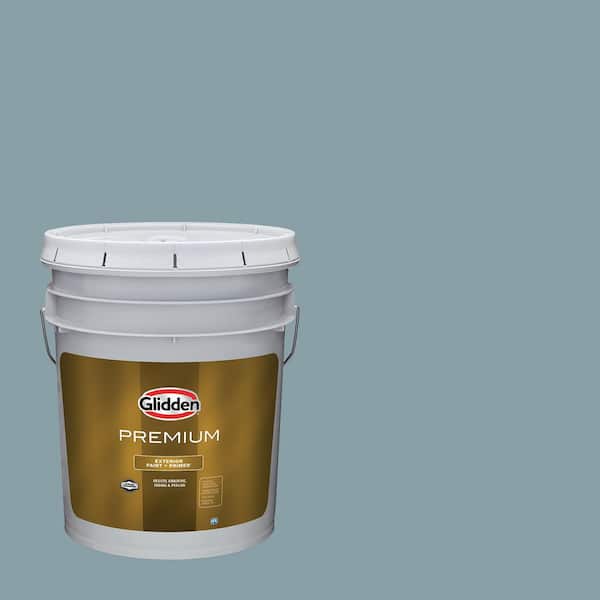 Glidden Premium 5 gal. PPG1035-4 Symphony Of Blue Satin Exterior Latex Paint