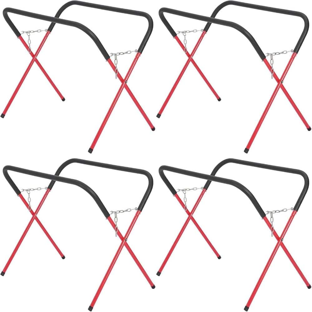 4-Pack Red Folding Workbench Auto Body Stand 500 Lbs Capacity, Portable Adjustable for Garage & Workshop price history on PriceWatchPro