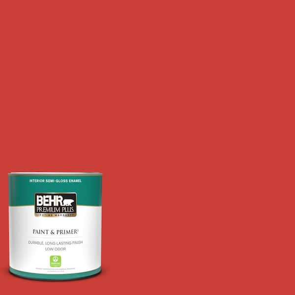 BEHR PREMIUM PLUS 1 Qt. #P170-7 100 MPH Semi-Gloss Enamel Low Odor ...