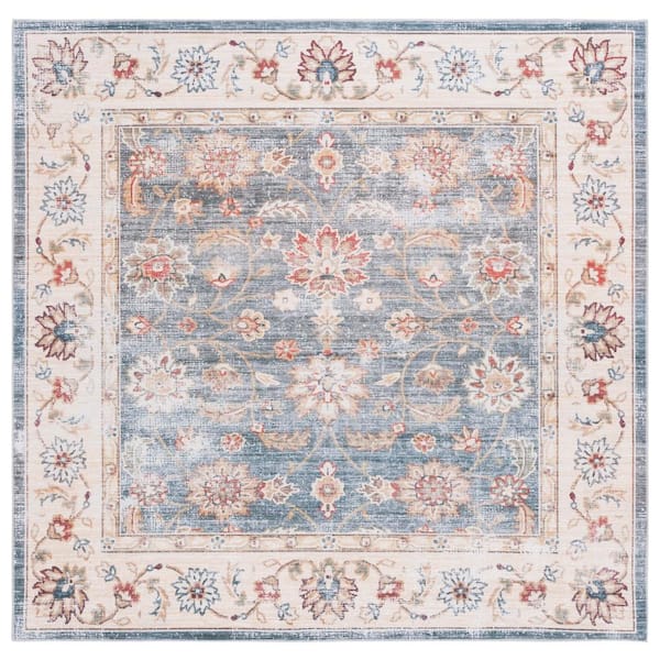 SAFAVIEH Arizona Green/Beige 6 ft. x 6 ft. Machine Washable Transitional Garden Square Area Rug