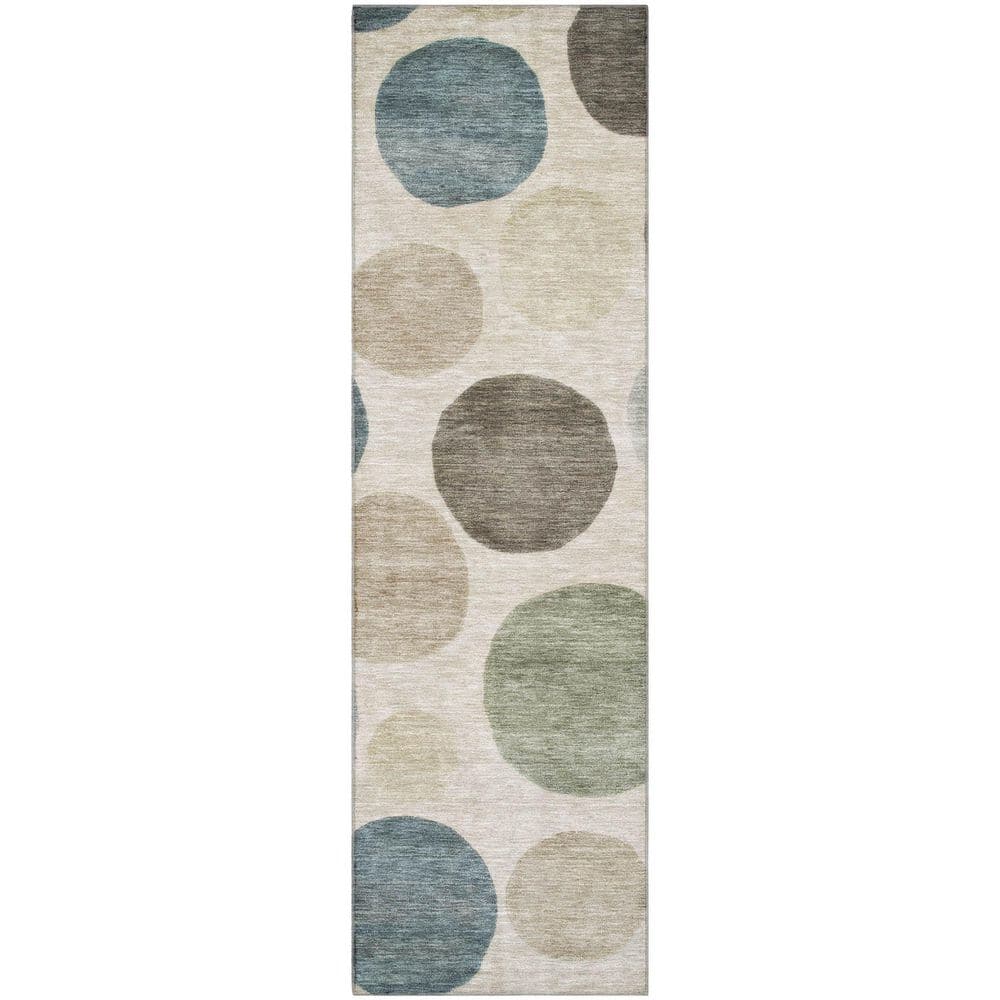 Mayfield Premium Machine Washable Abstract AMF2062 Khaki 2 ft. x 7 ft. Runner Rug price history on PriceWatchPro