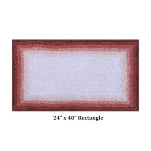 Torrent Collection 24 in. x 40 in. Pink 100% Cotton Rectangle Bath Rug