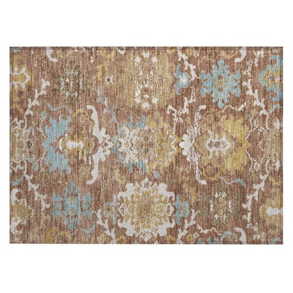 Chantille Machine Washable Indoor/Outdoor Abstract ACN3158 Rust 2 ft. x 3 ft. Accent Rug