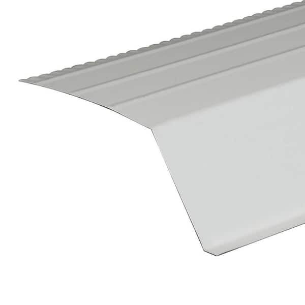 Amerimax Home Products 2.47 in. x 10 ft. White Galvanized Steel Roof Apron Flashing