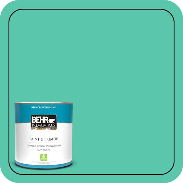 BEHR PREMIUM PLUS 1 qt. #P430-4 Kauai Satin Enamel Low Odor Interior Paint & Primer