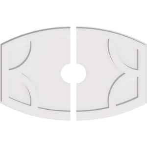 36 in. W x 24 in. H x 5 in. ID x 1 in. P Kailey Architectural Grade PVC Contemporary Ceiling Medallion (2-Piece)