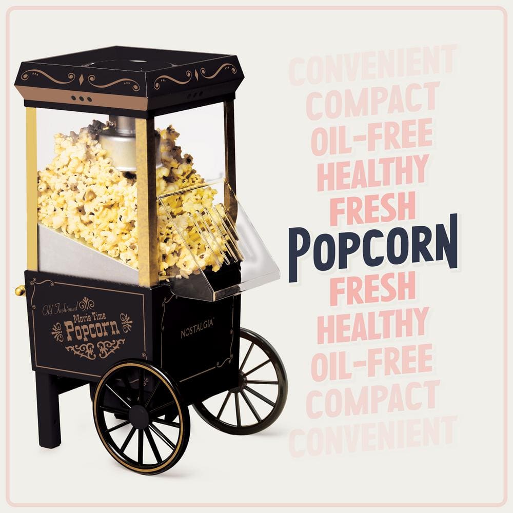 NHAP501BK6A 12-Cup Hot Air Popcorn Machine in Black