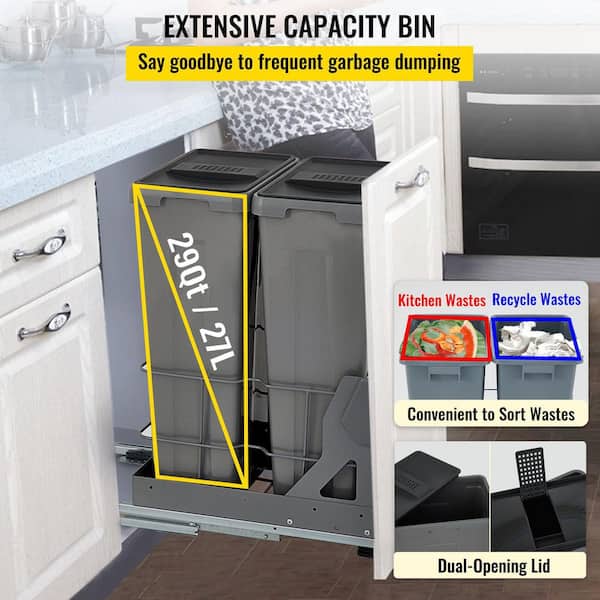 Double Pullout Trash Can System - Door Clearance Center