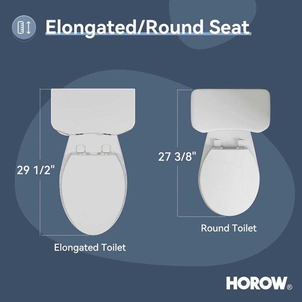 White Elongated Dual Flush High Efficiency Toilet