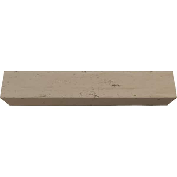 Ekena Millwork Endurathane 6 in. H x 8 in. W x 22 ft. L Knotty Pine Champagne Mist Faux Wood Beam