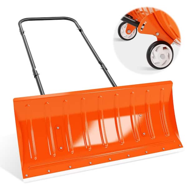 40 in. Stainless Steel Handle Steel Blade Snow Shovel
