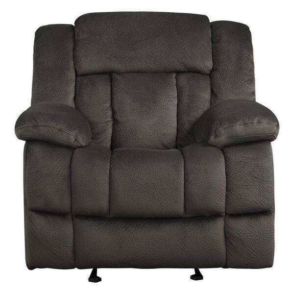 EVERGLADE HOME Magnus Chocolate Microfiber Upholstered Reclining Chair