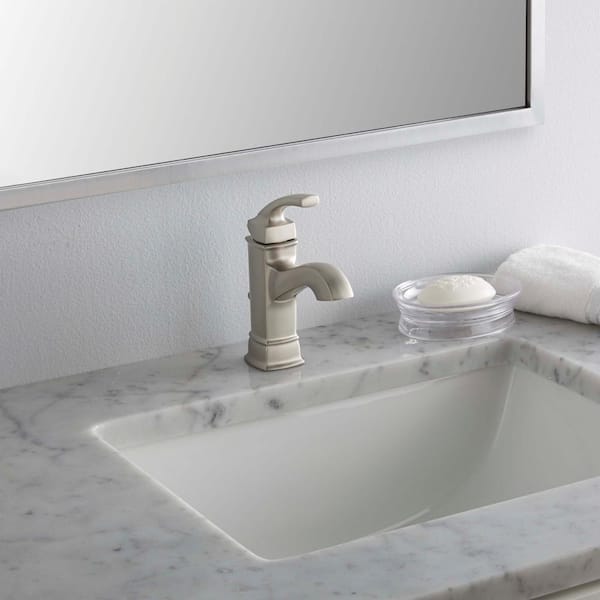 Hensley Single Hole Single-Handle Bathroom Faucet in Spot Resist Brushed Nickel