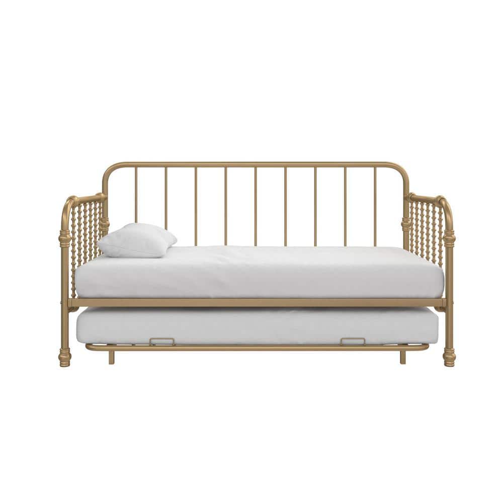 Little Seeds Monarch Hill Wren Metal Daybed with Trundle Twin  Gold
