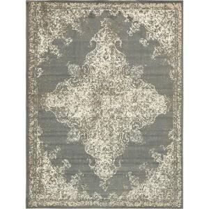 Tuareg Medallion Gray 9' 0 x 12' 0 Area Rug