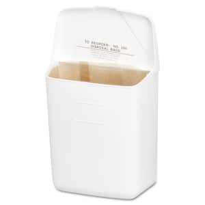 Wall Mount Sanitary Napkin Receptacle-ABS, PPC Plastic, White