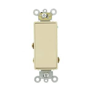 3 Amp Decora Plus Commercial Grade Single Pole Double Throw Center Off Rocker Switch, Ivory