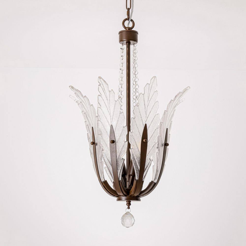 Crestwood 4-Lights Brushed Wooden Finish Crystal Accent Chandelier for Living Room price history on PriceWatchPro