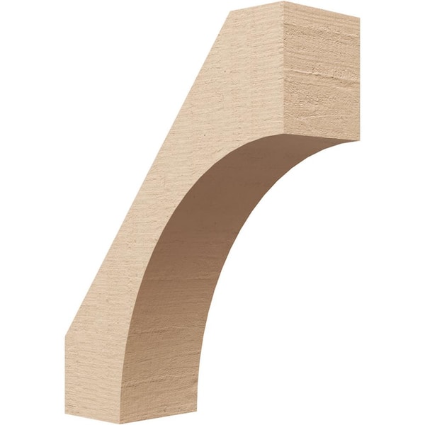 Ekena Millwork 5 in. x 18 in. x 14 in. Westlake Rough Cedar Woodgrain Timberthane Polyurethane Knee Brace, Primed