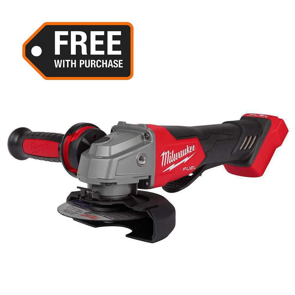 Milwaukee M18 FUEL 18V Lithium-Ion Brushless Cordless 4-1/2 in./5 in. Grinder w/Paddle Switch (Tool-Only) 2880-20 - The Home Depot