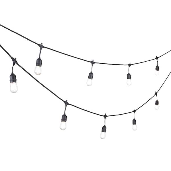 Hampton Bay 24-Light 48 ft. Indoor/Outdoor String Light with S14 Single Filament LED Bulbs
