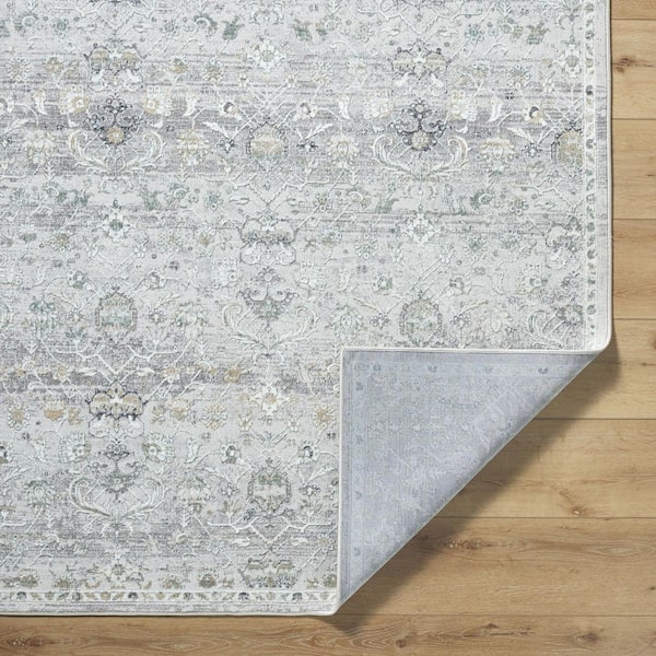 Lorenz Gray Traditional Botanical 5 ft. 3 in. x 7 ft. Area Rug
