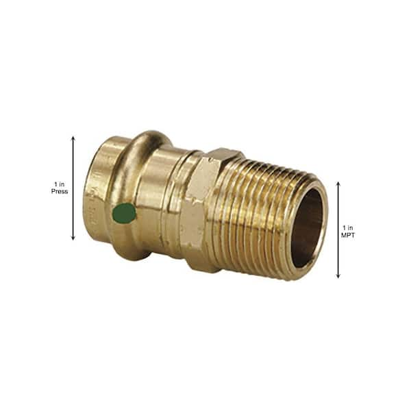 ProPress 1 in. Press x 1 in. MPT Zero-Lead Bronze Adapter